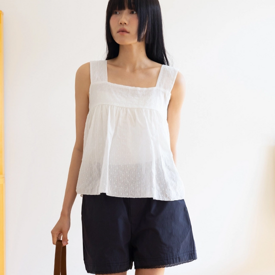 LACE BANDING SHORTS NAVY