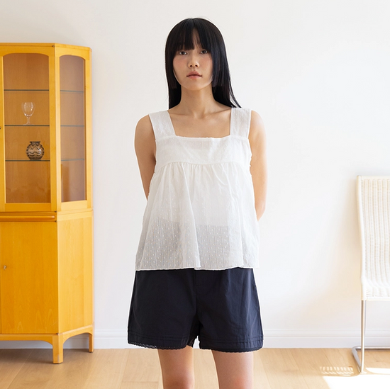 LACE BANDING SHORTS NAVY