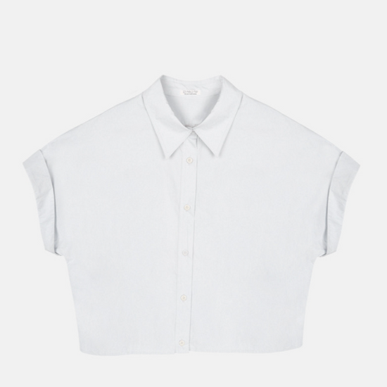 EMBLEM LOGO HALF SHIRT IVORY