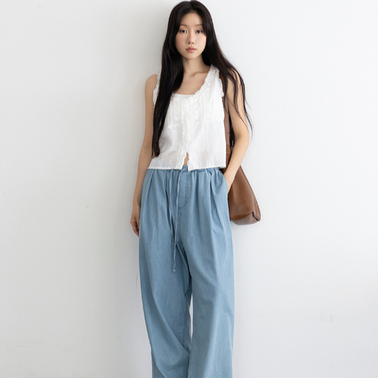 EASY LOW BANDING PANTS BLUE