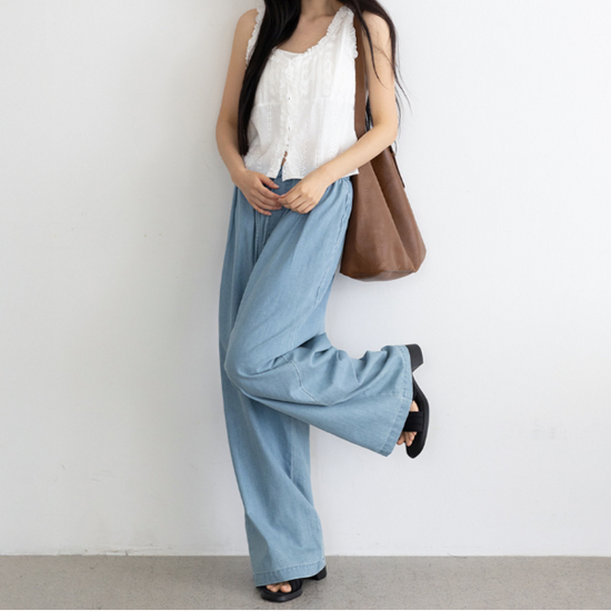 EASY LOW BANDING PANTS BLUE