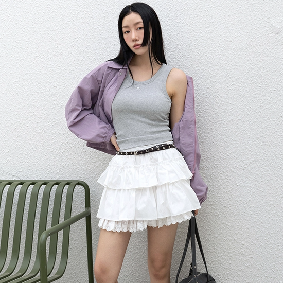 SLIM INNER CAP SLEEVELESS MELANGE GREY