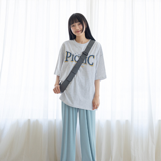 PICNIC ARTWORK T-SHIRT MELANGE IVORY