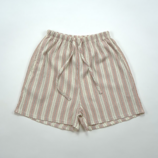 COZY STRIPE HALF PANTS RED