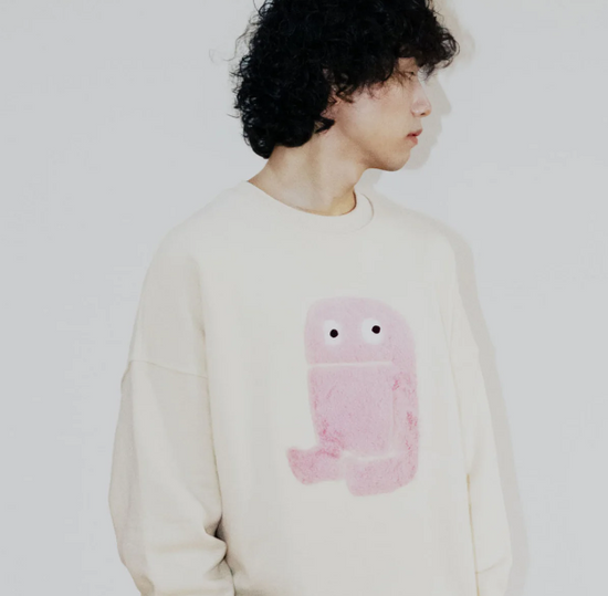 2024 HAIRY MONSTER SWEATSHIRT IVORY