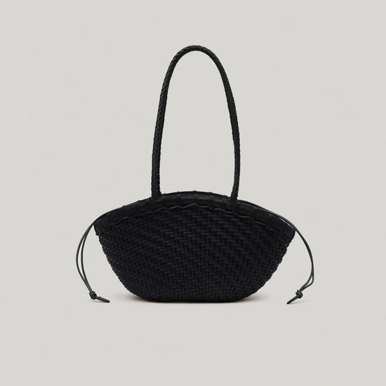 TWIG BASKET SHOULDER BAG DRIED BLACK