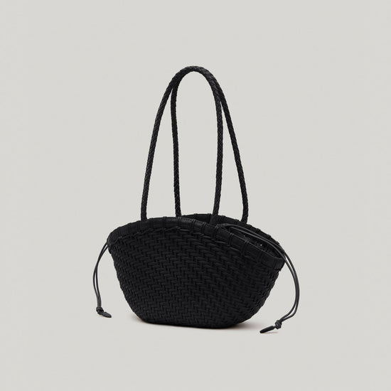 TWIG BASKET SHOULDER BAG DRIED BLACK