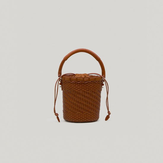 TWIG BASKET TOTE BAG DRIED TAN