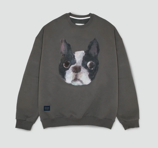 A DOG SWEATSHIRT CHARCOAL