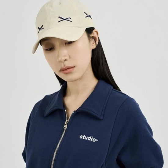 RIBBON BASEBALL CAP NAVY