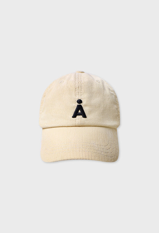 ALAND A LOGO CORDUROY BASEBALL CAP LIGHT BEIGE