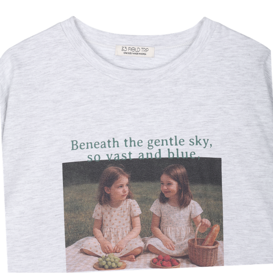 SUMMER GIRL FADED T-SHIRT MELANGE IVORY