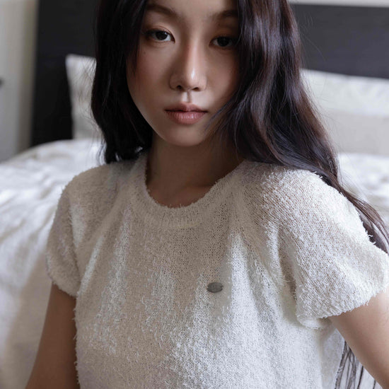 LUCID DRIZZLE HALF KNIT IVORY