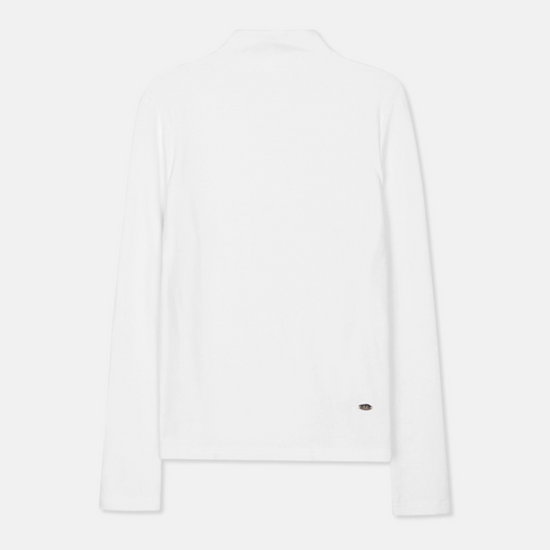 BASIC TURTLENECK KNIT TOP IVORY