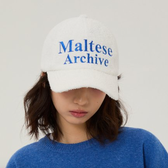 MALTESE ARCHIVE TERRY BALL CAP WHITE