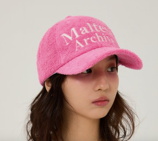 MALTESE ARCHIVE TERRY BALL CAP PINK