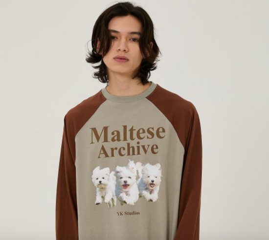 MALTESE ARCHIVE RAGLAN LONG SLEEVE TSHIRTS MINT