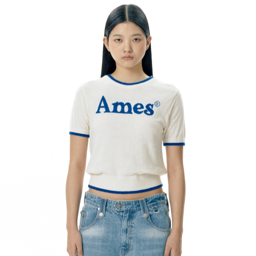 BASIC LOGO KNIT CREAM