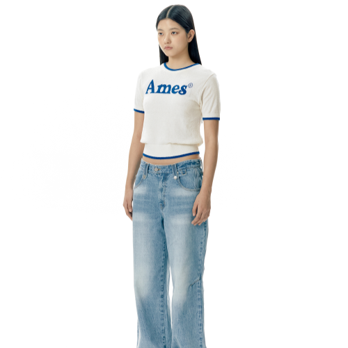 BASIC LOGO KNIT CREAM