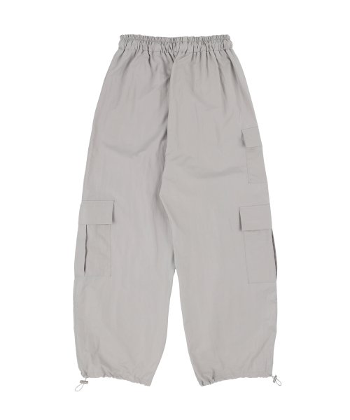 FLAT NYLON CARGO PANTS GREY