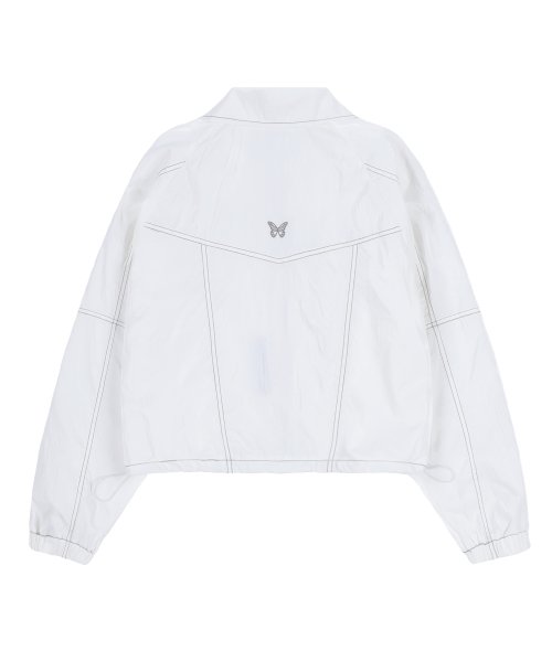 GLOSSY STITCH JACKET WHITE