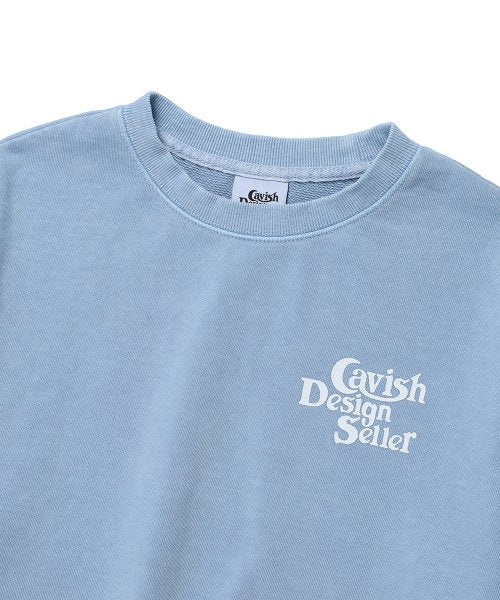 W PIGMENT SELLER LOGO SWEATSHIRT BLUE