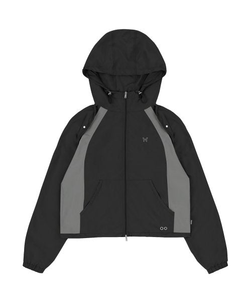 DETACHABLE BOLERO ZIP-UP BLACK