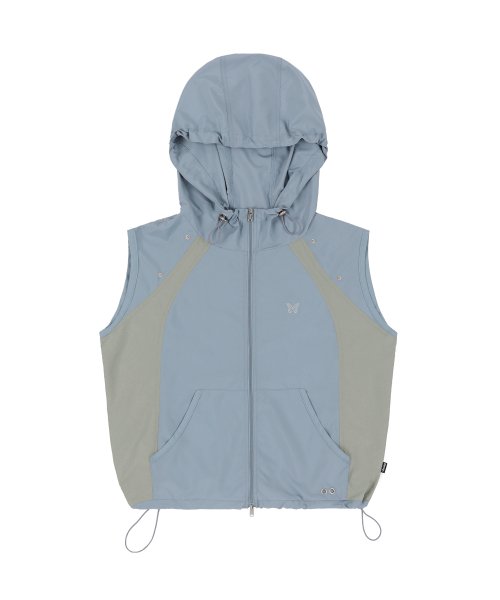 DETACHABLE BOLERO ZIP-UP BLUE