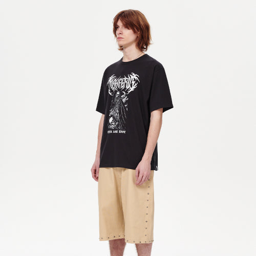 SKELETON GOTH LOGO TEE BLACK