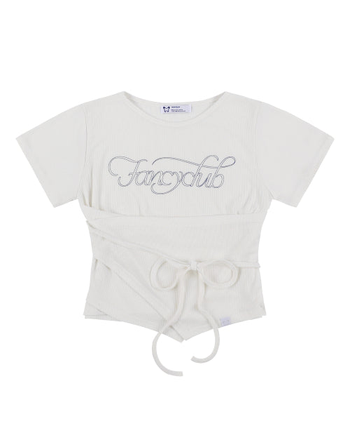 TUBE WRAP CROP TOP IVORY