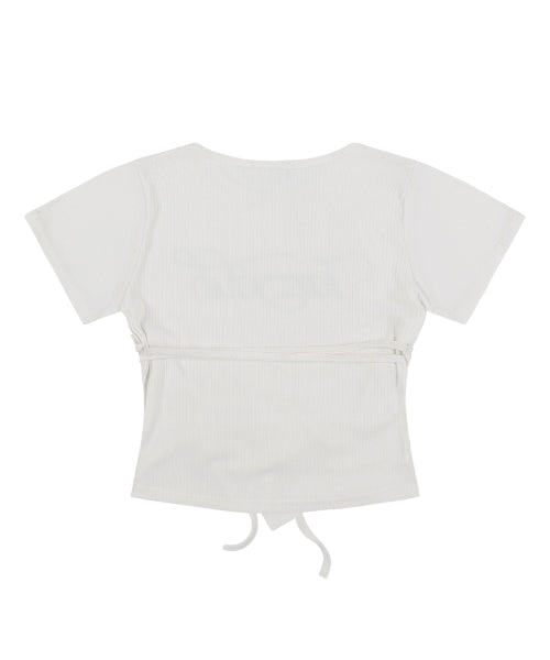 TUBE WRAP CROP TOP IVORY