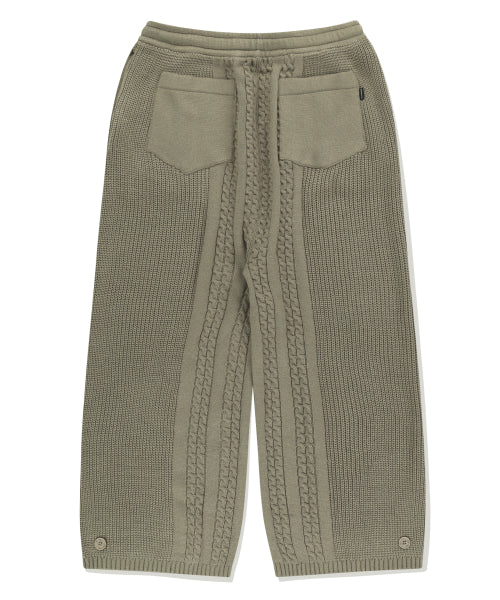 WIDE KNIT PANTS BEIGE