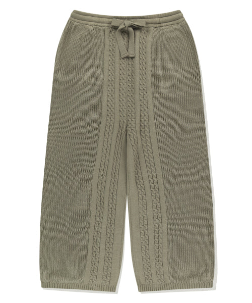 WIDE KNIT PANTS BEIGE