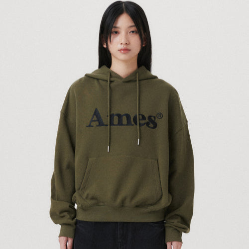 BASIC LOGO HOODIE O KHAKI