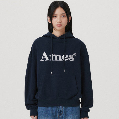BASIC LOGO HOODIE O NAVY