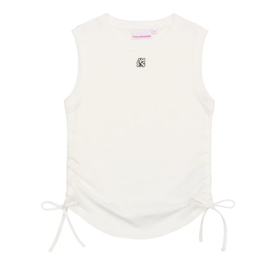 BASIC SMALL LOGO SLEEVELESS TEE WHITE