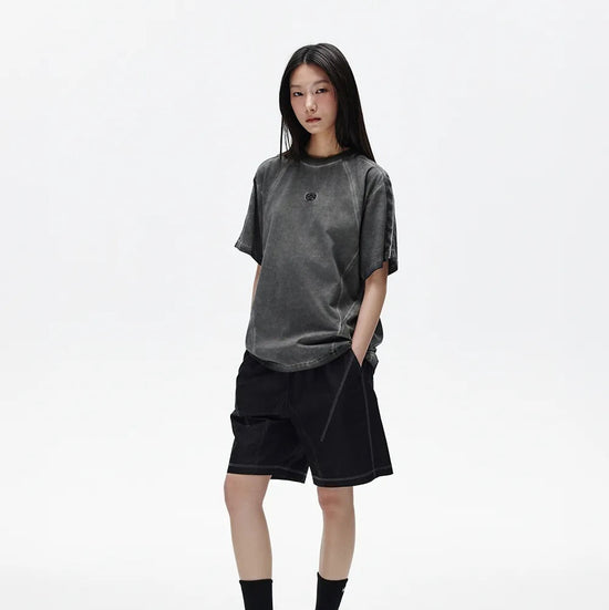 DYED TRACK TEE CHARCOAL