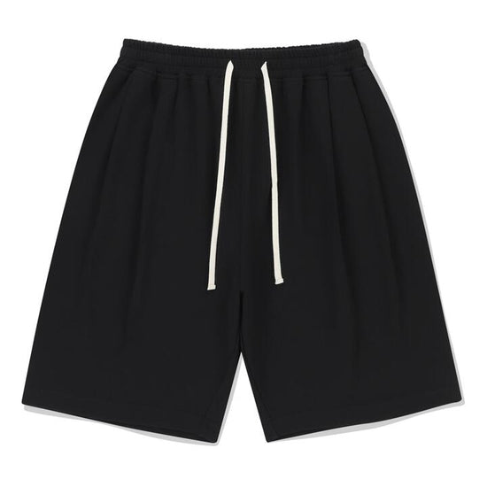 COTTON PINTUCK SHORTS BLACK