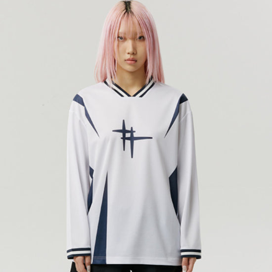 SHINING LOGO FOOTBALL JERSEY WHITE