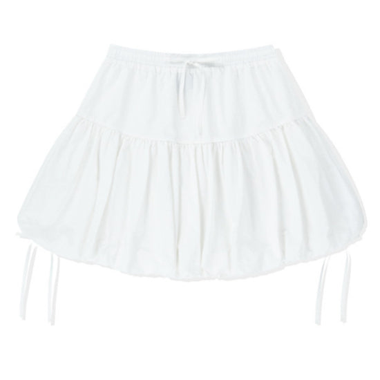 SHIRRING BALLOON SKIRT WHITE