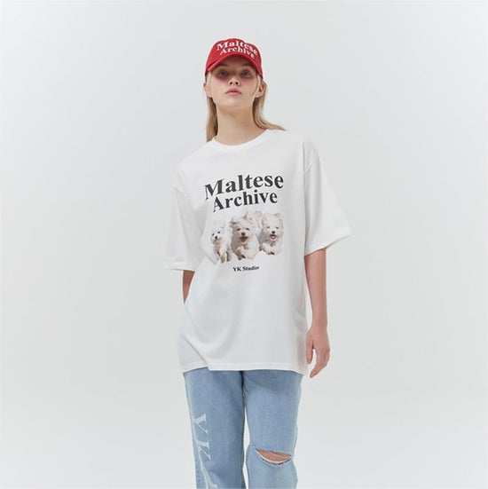MALTESE ARCHIVE HALF SLEEVE TSHIRT WHITE