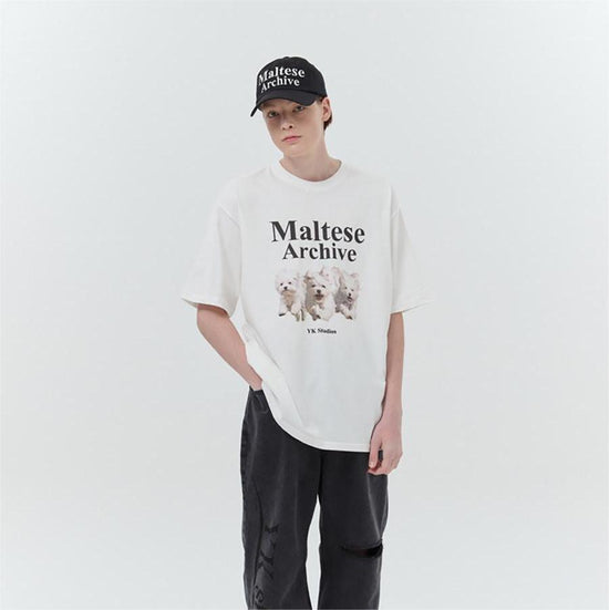 MALTESE ARCHIVE HALF SLEEVE TSHIRT WHITE