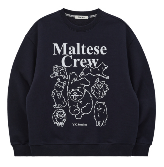 MALTESE ARCHIVE LINE GRAPHIC SWEATSHIRTS NAVY