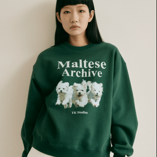 MALTESE ARCHIVE SWEATSHIRTS LIGHT GREEN