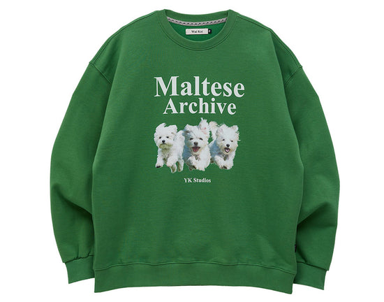 MALTESE ARCHIVE SWEATSHIRTS MOSS GREEN