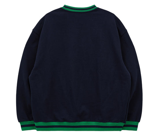 MARINE APLIQUE VINTAGE SWEATSHIRTS NAVY