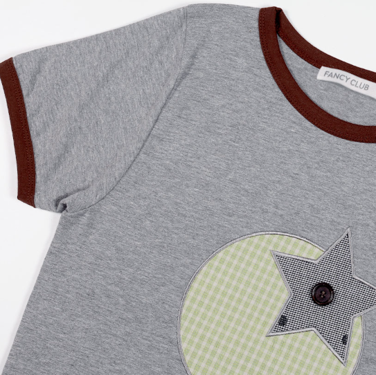 TOMATO PATCH RINGER TEE GREY