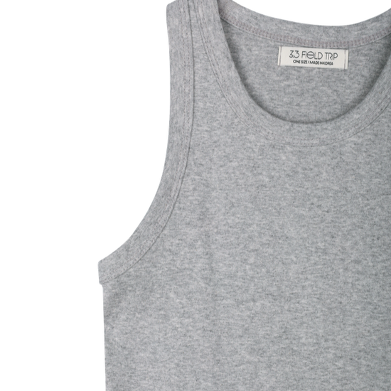 LINEAR TENSION SLEEVELESS MELANGE GREY