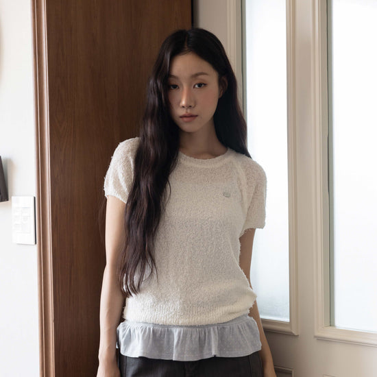 LUCID DRIZZLE HALF KNIT IVORY
