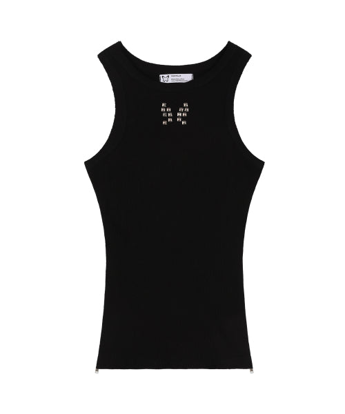 COMFORT ZIPPER SLEEVELESS BLACK